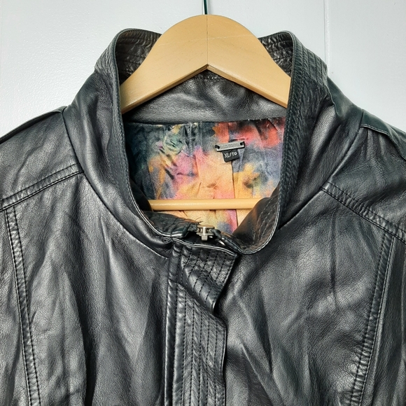 KISMET FAUX LEATHER Bikers Jacket Woman's - Picture 7 of 12